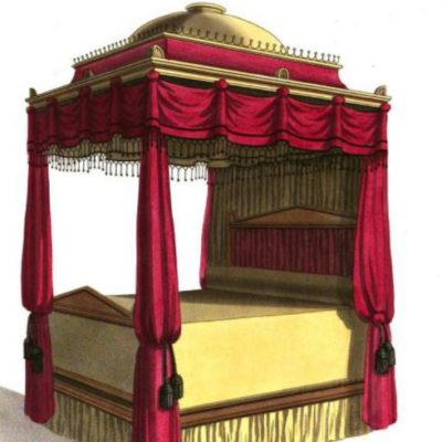design for a four poster bed from 1805