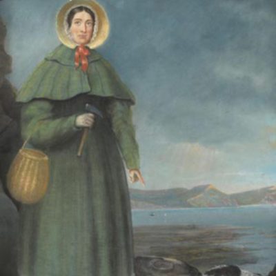Mary Anning by the seashore